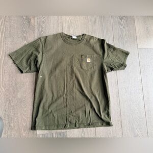 Carhartt Short Sleeve Pocket Tee in Dark Green Size Large